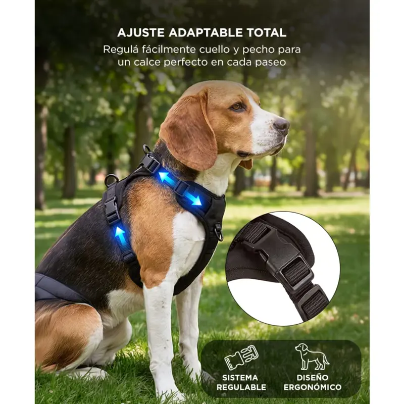 Arnés Para Perro Gadnic Acolchado Ajustable Resistente Paseos Seguros