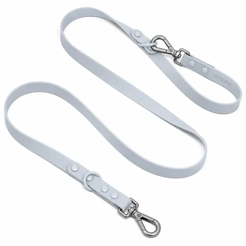 Correa Para Perro Gris Gadnic 180 Cm PVC Impermeable Anti Olor Con Mosquetón