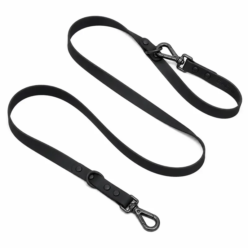 Correa Para Perro Negra Gadnic 180 Cm PVC Impermeable Anti Olor Con Mosquetón