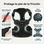 Arnes Pretal Pechera Regulable Perro Anti Tirones Negro L Waggs
