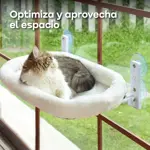 Cama Colgante para Gato WAGGS con Ventosas de Alta Succión Reversible