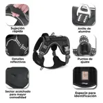 Arnés Pretal Táctico Perro Anti Tirones Reflectivo Waggs L Marrón