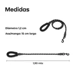 Combo Arnés Táctico M y Correa Reforzada Reflectiva 1.9m Waggs Rojo