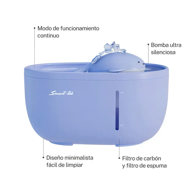 bebedero para mascotas pw30 smart tek