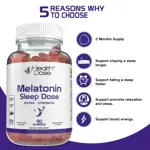 Suplemento para dormir, dosis saludables, melatonina, 6 mg, gomitas, 90 gomitas