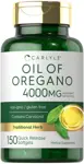 Suplemento de aceite de orégano Carlyle 4000 mg 150 cápsulas de gelatina blanda