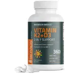 Suplemento Bronson Basics de vitamina K2 D3 5000 UI (125 mcg)