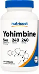 Suplemento Nutricost Yohimbina HCl 5 mg 240 cápsulas Extra St