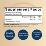 Suplemento de citrato de magnesio NatureBell 500 mg 240 cápsulas