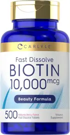 Suplemento  Biotina De 10000 Mcg | 500 Tabletas De R...