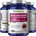 Suplemento del complejo de resveratrol y polifenol NusaPure 1450 mg