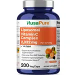 Suplemento de vitamina C liposomal NusaPure 2032 mg 200 cápsulas