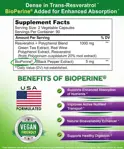 Suplemento de resveratrol de Squared Nutrition 180 cápsulas
