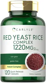 Suplemento  Red Yeast Rice Complex, 1220 Mg, 120 Cáp...