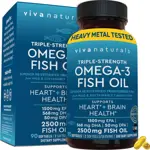 Suplemento de aceite de pescado Omega 3 Ultra Strength de Viva Naturals