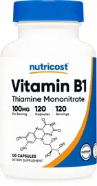 Suplemento  De Vitamina B1 (Tiamina) 100 Mg 120 Cáps...