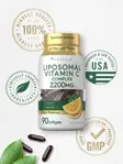 Suplemento de vitamina C liposomal Carlyle, 2200 mg, 90 cápsulas blandas