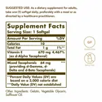 Suplemento Solgar de vitamina E 670 mg (1000 UI) 100 cápsulas blandas