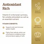 Suplemento Solgar de vitamina E 670 mg (1000 UI) 100 cápsulas blandas