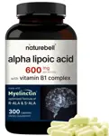Suplemento de ácido alfa lipoico NatureBell 600 mg con complejo B1