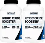Suplemento Nutricost Potenciador de Óxido Nítrico 2250 mg 180 Cápsulas