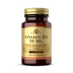 Suplemento Solgar de vitamina B6-100 en comprimidos de 50 mg