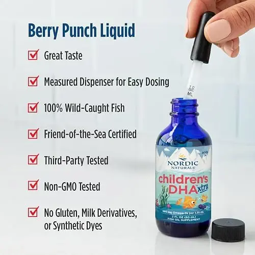 Nordic Naturals Dha Xtra Para Niños, Berry Punch Otros