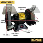 Amoladora de Banco 500 Watts Konan KAB/200