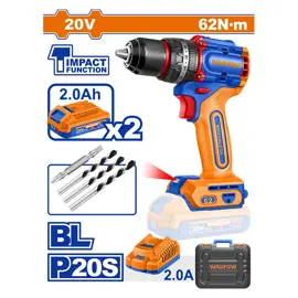 Taladro Imp 20V +Carg+2Bat Wdfwcdp6...