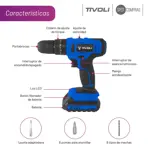 Taladro inalámbrico Tivoli APT-012 azul 50/60Hz