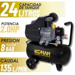 Konan Compresor De Aire 2hp 24 Lts 220v 8bar - 115psi