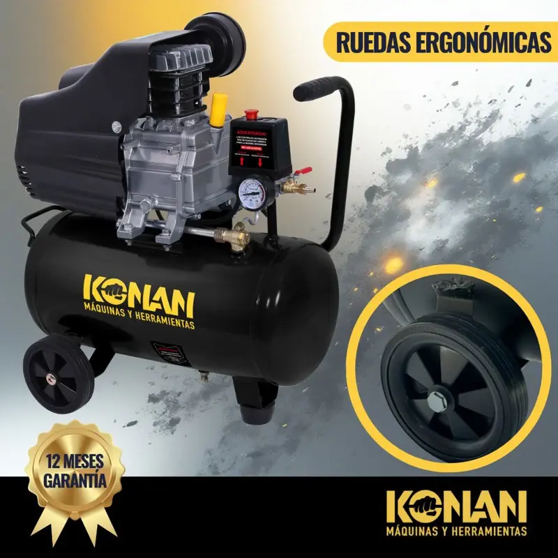 Konan Compresor De Aire 2hp 24 Lts 220v 8bar 115psi