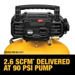 Compresor de aire DEWALT Pancake de 6 galones 165 PSI (DWFP55126)