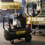 Compresor De Aire Con Kit Konan 40 Lts 2hp 8 Bar 135 L/min Negro 50 Hz Monofásica