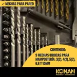 Set De Puntas Mechas y Sierras Copa 100 Piezas Konan
