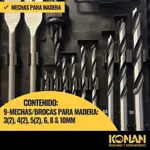 Set De Puntas Mechas y Sierras Copa 100 Piezas Konan