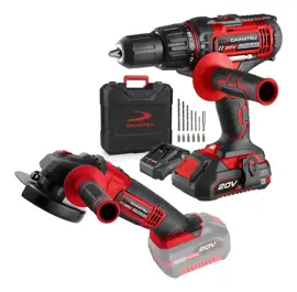 Combo Inalambrico 20V Taladro Percutor + Amoladora 