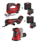 Kit Carpintero Inalambrico Caladora + Lijadora + Multicorte