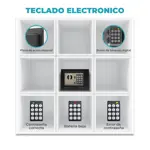 Caja Fuerte Digital Electrónica 23x17x17cm Teclado y 2 Llaves Compacta 