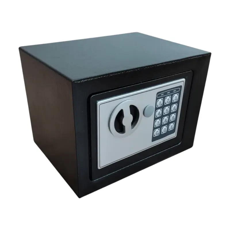 Caja Fuerte Digital Electrónica 23x17x17cm Teclado y 2 Llaves Compacta