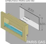 Chimenea Paris Smart Caldén IOT Acero Inoxidable Gas Envasado 140 cm para colgar