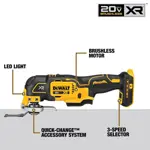 Multiherramienta oscilante DEWALT 20V Max XR DCS356B (solo herramienta)