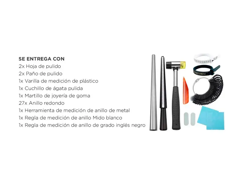 Juego Medidor De Anillos Gadnic RE010 Anillero Plano