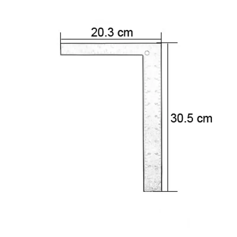 Stanley Escuadra de acero de 12 pulgadas