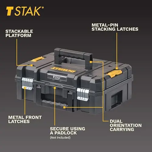 DEWALT TSTAK II Caja de herramientas, caja de