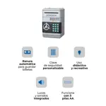 Caja Fuerte Electrónica Infantil WAGGS Alcancía de Juguete Dorada