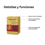 Caja Fuerte Electrónica Infantil WAGGS Alcancía de Juguete Plateada