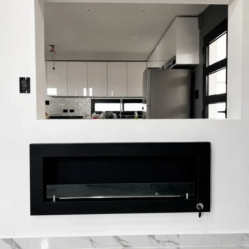 Chimenea moderna Calden Paris embutir 90 cm con Termostato Smart