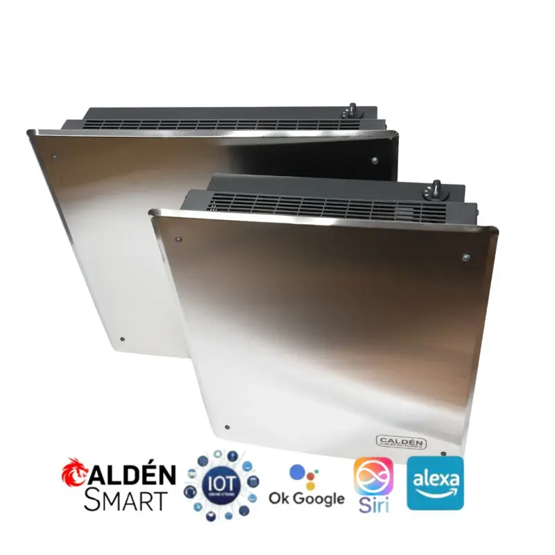 Vitro convector Calden 5000 Kcal Acero Inoxidable con Termostato Smart