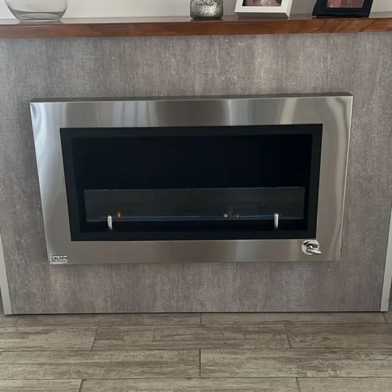 Chimenea moderna Calden Paris colgar 140 cm Acero Inoxidable